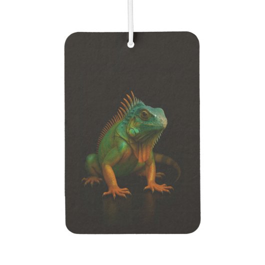 Black 4 Luxe Car Air Fresheners, Green Iguana Luchtverfrisser (Voorkant)