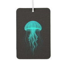 Black 4 Luxe Car Air Fresheners, Green Jellyfish