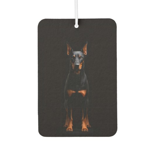 Black 4 Luxe Car Air Fresheners, Guardian Doberman Luchtverfrisser (Voorkant)