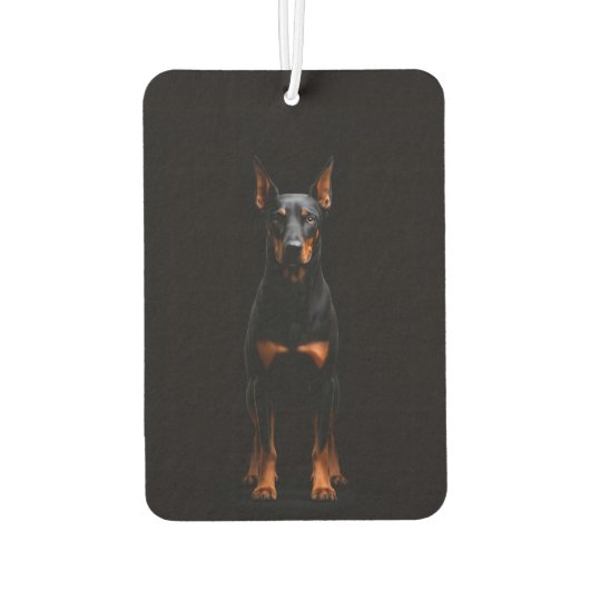 Black 4 Luxe Car Air Fresheners, Guardian Doberman Luchtverfrisser (Achterkant)