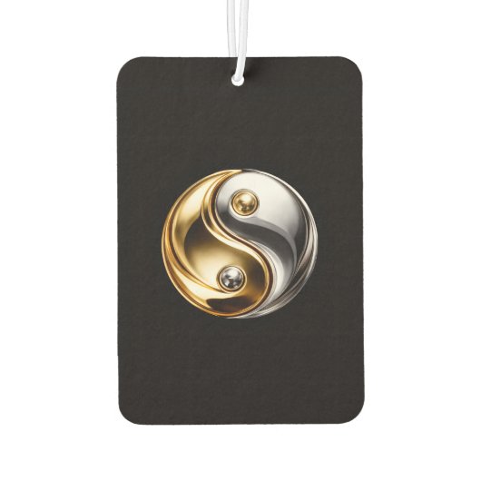 Black 4 Luxe Car Air Fresheners Harmony Yin Yang Luchtverfrisser (Achterkant)