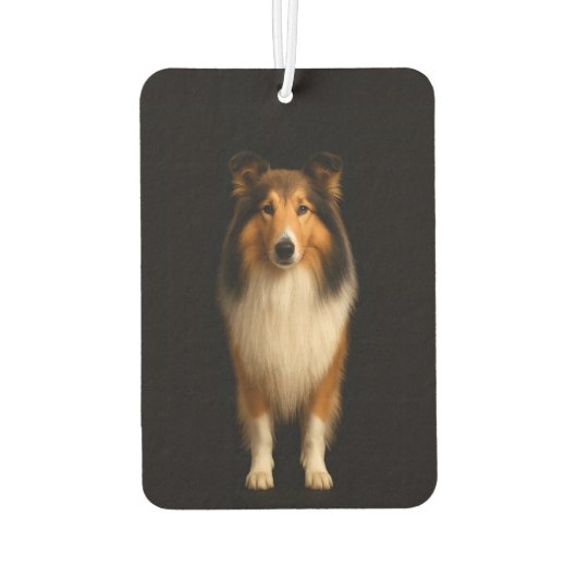 Black 4 Luxe Car Air Fresheners, Loyal Collie Dog Luchtverfrisser (Achterkant)