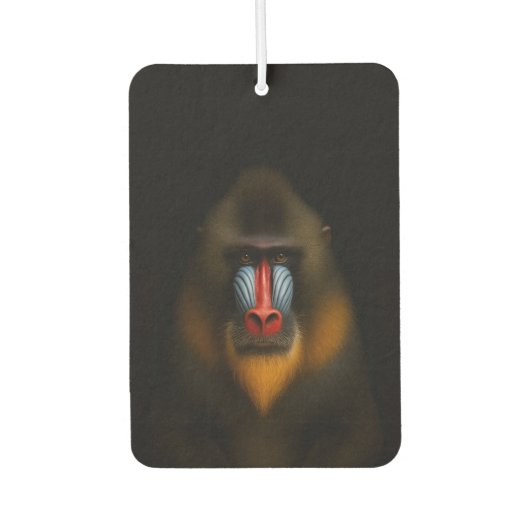 Black 4 Luxe Car Air Fresheners, Mandrill Monkey Luchtverfrisser (Voorkant)