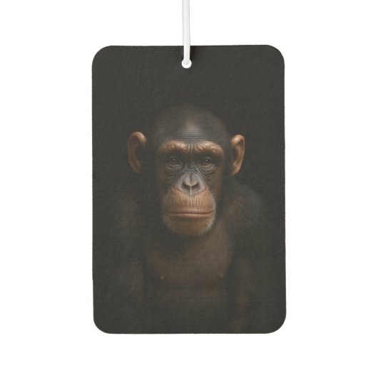 Black 4 Luxe Car Air Fresheners, Serene Chimpanzee Luchtverfrisser (Voorkant)