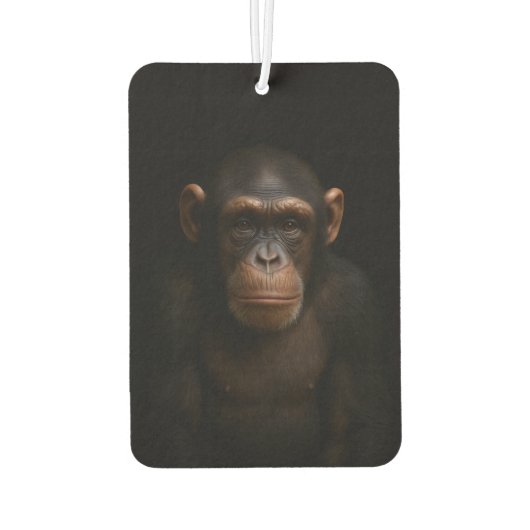 Black 4 Luxe Car Air Fresheners, Serene Chimpanzee Luchtverfrisser (Achterkant)