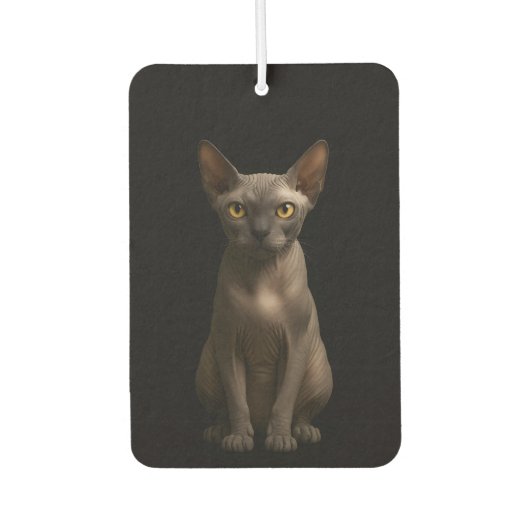 Black 4 Luxe Car Air Fresheners, Sphynx Cat Luchtverfrisser (Voorkant)