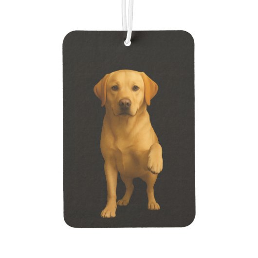 Black 4 Luxe Car Air Fresheners, Tender Labrador Luchtverfrisser (Achterkant)