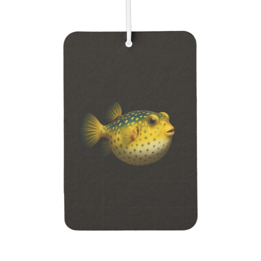 Black 4 Luxe Car Air Fresheners, Yellow Putterfish Luchtverfrisser (Voorkant)