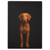 Black 4 Luxe Clipboard, Agile Vizsla Dog Klembord (Achterkant)