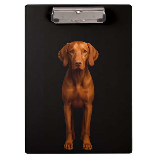 Black 4 Luxe Clipboard, Agile Vizsla Dog Klembord (Voorkant)