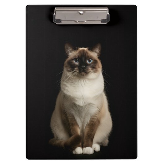 Black 4 Luxe Clipboard, Birmanese Cat Klembord (Voorkant)