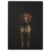Black 4 Luxe Clipboard, German Pointer Dog Klembord (Achterkant)