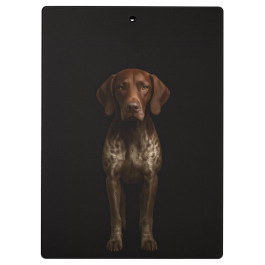 Black 4 Luxe Clipboard, German Pointer Dog Klembord (Achterkant)