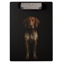 Black 4 Luxe Clipboard, German Pointer Dog Klembord