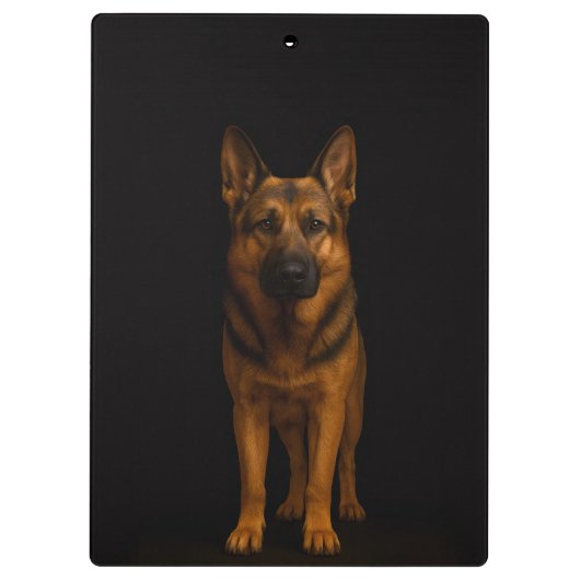 Black 4 Luxe Clipboard, German Shepherd Dog Klembord (Achterkant)