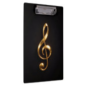 Black 4 Luxe Clipboard, Golden Treble Clef Klembord (Rechts)