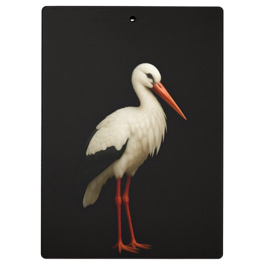 Black 4 Luxe Clipboard, Graceful Stork Klembord (Achterkant)
