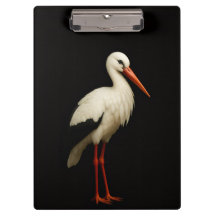 Black 4 Luxe Clipboard, Graceful Stork