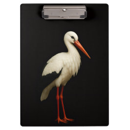 Black 4 Luxe Clipboard, Graceful Stork Klembord