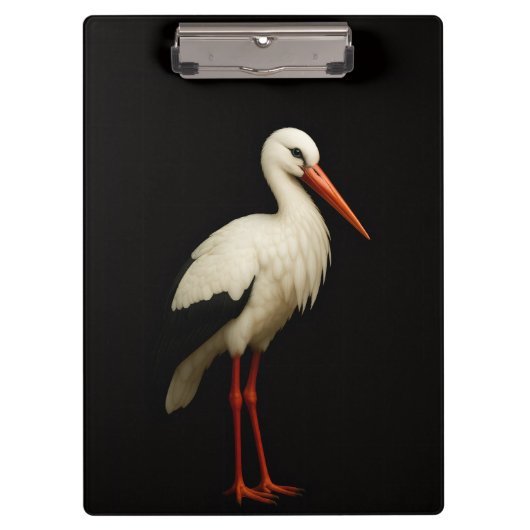 Black 4 Luxe Clipboard, Graceful Stork Klembord (Voorkant)