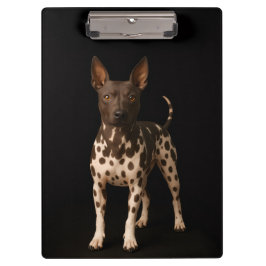 Black 4 Luxe Clipboard, Hairless Terrier Dog Klembord