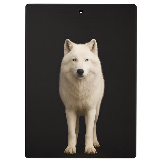 Black 4 Luxe Clipboard, Ivory Arctic Wolf Klembord (Achterkant)