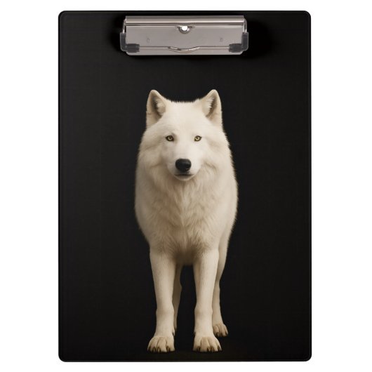 Black 4 Luxe Clipboard, Ivory Arctic Wolf Klembord (Voorkant)