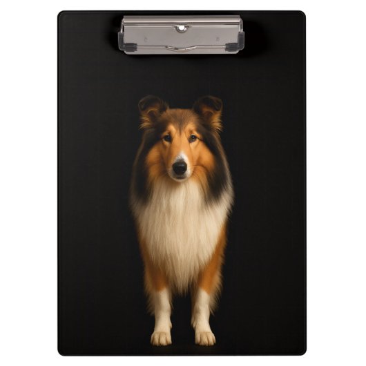 Black 4 Luxe Clipboard, Loyal Collie Dog Klembord (Voorkant)