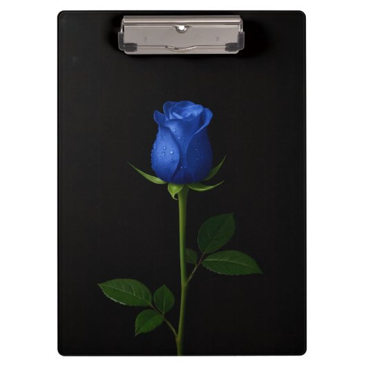 Black 4 Luxe Clipboard, Midnight Blue Rose Klembord (Voorkant)