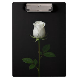Black 4 Luxe Clipboard, Pure White Rose Klembord
