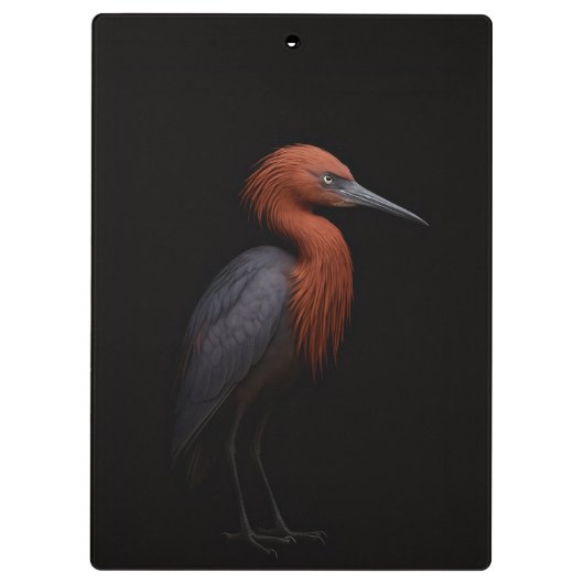 Black 4 Luxe Clipboard, Reddish Egret Klembord (Achterkant)