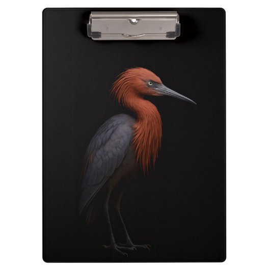 Black 4 Luxe Clipboard, Reddish Egret Klembord (Voorkant)