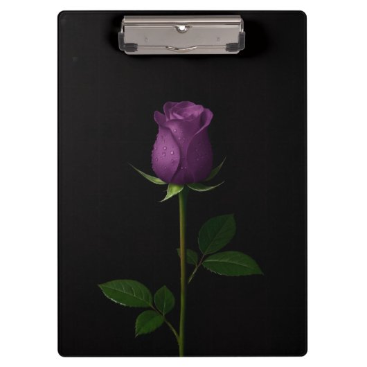Black 4 Luxe Clipboard, Royal Violet Rose Klembord (Voorkant)