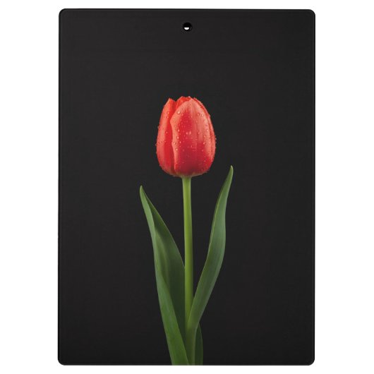 Black 4 Luxe Clipboard, Ruby Red Tulip Klembord (Achterkant)