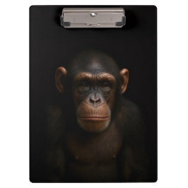 Black 4 Luxe Clipboard, Serene Chimpanzee Klembord