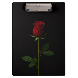 Black 4 Luxe Clipboard, Velvet Red Rose Klembord