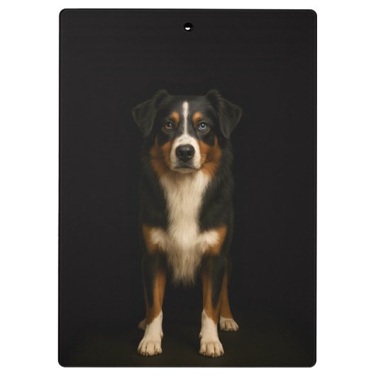 Black 4 Luxe Clipboard, Wise Australian Shepherd Klembord (Achterkant)
