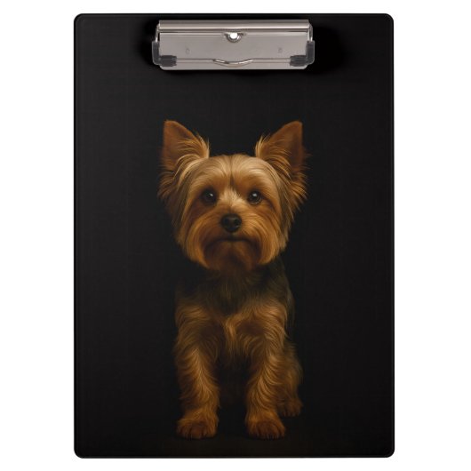 Black 4 Luxe Clipboard, Yorkshire Terrier Klembord (Voorkant)