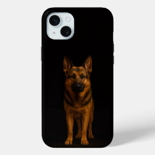 Black 4 Luxe, Duitse Herdershond iPhone 15 Plus Mini Hoesje