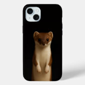 Black 4 Luxe, Elegant Weasel iphone 15 Plus case (Achterkant)