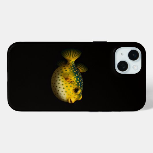 Black 4 Luxe, Exotic Yellow Putterfish Case-Mate iPhone Case (Achterkant (horizontaal))