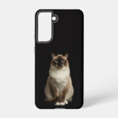 Black 4 Luxe Galaxy S21 Case, Birmanese Cat Samsung Galaxy Hoesje (Achterkant)