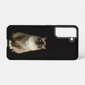 Black 4 Luxe  Galaxy S21 Case, Birmanese Cat Samsung Galaxy Hoesje (Achterkant horizontaal)