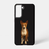 Black 4 Luxe  Galaxy S21 Case, Classy Basenji Samsung Galaxy Hoesje (Achterkant)