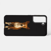 Black 4 Luxe Galaxy S21 Case, Classy Basenji Samsung Galaxy Hoesje (Achterkant horizontaal)
