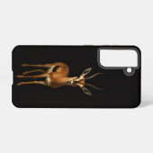 Black 4 Luxe  Galaxy S21 Case, Elegant Gazella Samsung Galaxy Hoesje (Achterkant horizontaal)