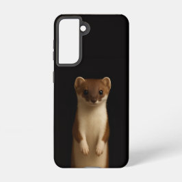 Black 4 Luxe  Galaxy S21 Case, Elegant Weasel Samsung Galaxy Hoesje