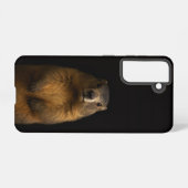 Black 4 Luxe  Galaxy S21 Case, Fluffy Marmot Samsung Galaxy Hoesje (Achterkant horizontaal)