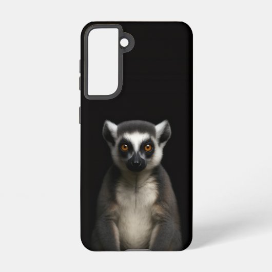 Black 4 Luxe Galaxy S21 Case, Gentle Lemur Samsung Galaxy Hoesje (Achterkant)