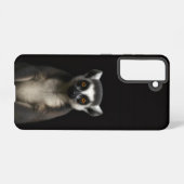 Black 4 Luxe Galaxy S21 Case, Gentle Lemur Samsung Galaxy Hoesje (Achterkant horizontaal)